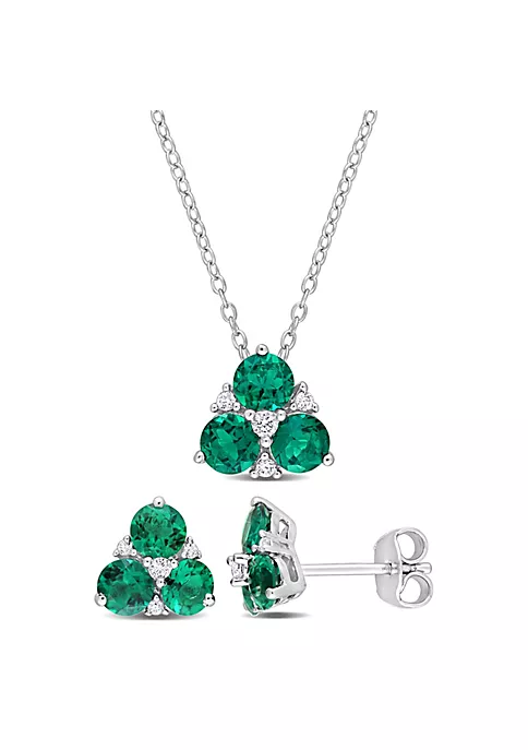 Best reviews of ๐ Lab Created 2-Piece Set of Created Emerald and Created White Sapphire Earrings and Pendant with Chain in Sterling Silver by Belk & Co. ๐ 1 Best reviews of ๐ Lab Created 2-Piece Set of Created Emerald and Created White Sapphire Earrings and Pendant with Chain in Sterling Silver by Belk & Co. ๐