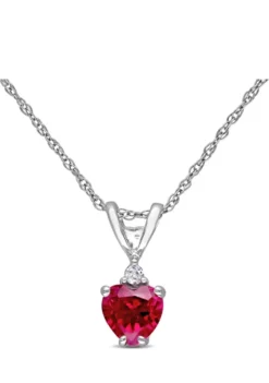 Coupon 🤩 3/5 ct. t.w. Created Ruby Heart Necklace with Diamonds in 10k White Gold by Belk & Co. 😀 7 Coupon 🤩 3/5 ct. t.w. Created Ruby Heart Necklace with Diamonds in 10k White Gold by Belk & Co. 😀 -DealsBelk & Co. Store Belk 19705