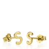 Brand new 😍 10k Yellow Gold S Initial Earrings by Belk & Co. ⌛
