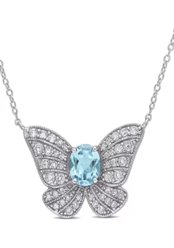 Top 10 🌟 2.48 ct. t.g.w. Sky-Blue Topaz and Created White Sapphire Cluster Butterfly Pendant with Chain in Sterling Silver by Belk & Co. 💯 11 Top 10 🌟 2.48 ct. t.g.w. Sky-Blue Topaz and Created White Sapphire Cluster Butterfly Pendant with Chain in Sterling Silver by Belk & Co. 💯 -DealsBelk & Co. Store Belk 19749