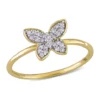 Cheapest 😀 1/8 ct. t.w. Diamond Butterfly Ring in 10k Yellow Gold by Belk & Co. 🤩