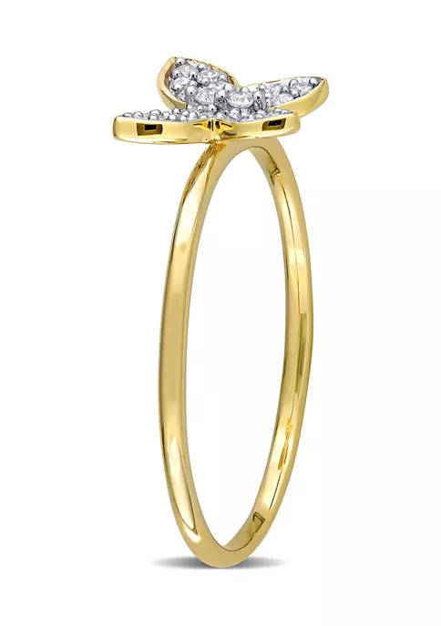 Cheapest ๐ 1/8 ct. t.w. Diamond Butterfly Ring in 10k Yellow Gold by Belk & Co. ๐คฉ 2 Cheapest ๐ 1/8 ct. t.w. Diamond Butterfly Ring in 10k Yellow Gold by Belk & Co. ๐คฉ - Image 2