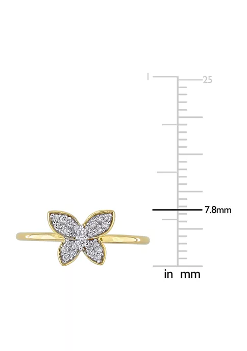 Cheapest ๐ 1/8 ct. t.w. Diamond Butterfly Ring in 10k Yellow Gold by Belk & Co. ๐คฉ 4 Cheapest ๐ 1/8 ct. t.w. Diamond Butterfly Ring in 10k Yellow Gold by Belk & Co. ๐คฉ - Image 4