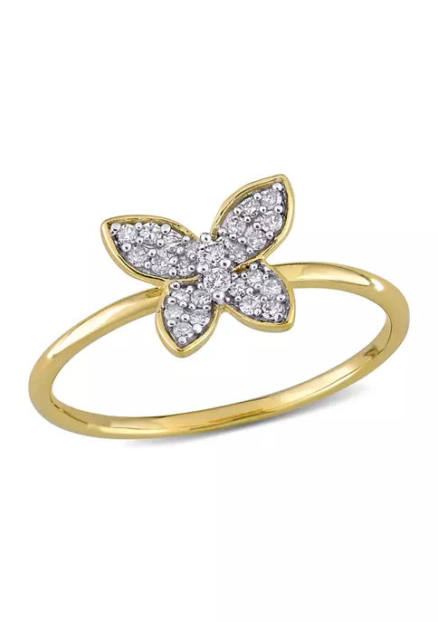 Cheapest ๐ 1/8 ct. t.w. Diamond Butterfly Ring in 10k Yellow Gold by Belk & Co. ๐คฉ 6 Cheapest ๐ 1/8 ct. t.w. Diamond Butterfly Ring in 10k Yellow Gold by Belk & Co. ๐คฉ - Image 6
