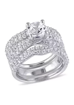Outlet 🥰 1.2 ct. t.w. Created White Sapphire 3-Piece Bridal Set in Sterling Silver by Belk & Co. 🥰 -DealsBelk & Co. Store Belk 198