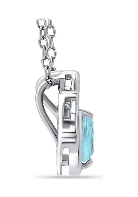 Buy โญ 3/4 ct. t.w. Blue and White Topaz Paw Necklace, Sterling Silver by Belk & Co. ๐ 3 Buy โญ 3/4 ct. t.w. Blue and White Topaz Paw Necklace, Sterling Silver by Belk & Co. ๐ - Image 3