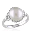 Promo ⌛ Sterling Silver White Cultured Freshwater Pearl Ring by Belk & Co. ❤️