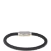Discount 🧨 Damascus Steel and Silicone Bracelet with Gold Tone IP Black by Belk & Co. 🛒