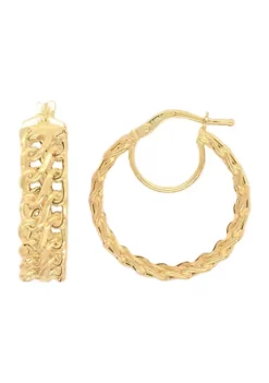 Brand new 🎁 Double Row Twist Hoop in 10K Yellow Gold by Belk & Co. 🔥 -DealsBelk & Co. Store Belk 19905