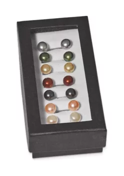 Wholesale 🎁 Sterling Silver 8-8.5mm Freshwater Cultured Button Pearl Set of 7 Gift Set by Belk & Co. 🔔 -DealsBelk & Co. Store Belk 19918
