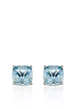 Budget 😍 14k White Gold 8mm Aquamarine Stud Earrings by Belk & Co. 💯 -DealsBelk & Co. Store Belk 19944
