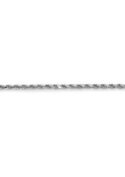 Flash Sale 🥰 14K White Gold 1.2 Millimeter Adjustable Rope Chain by Belk & Co. 🌟