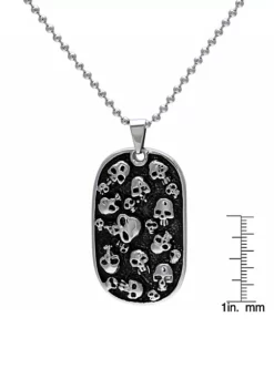 Cheapest 👍 Men's Stainless Steel Skull 🦮 Dog Tag Pendant by Belk & Co. 😀 -DealsBelk & Co. Store Belk 19968