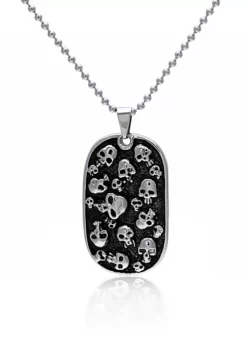 Cheapest 👍 Men's Stainless Steel Skull 🦮 Dog Tag Pendant by Belk & Co. 😀 -DealsBelk & Co. Store Belk 19969