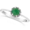 Best deal 🔥 Sterling Silver 5mm Round Emerald Ring by Belk & Co. 💯