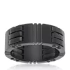 Buy 🛒 Men's Stainless Steel Black Ion Plated Textured Ring by Belk & Co. ✨