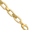 Promo 🔔 14K Yellow Gold Polished and Textured Fancy Link Bracelet by Belk & Co. 🎁
