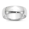 Budget 🔔 Men's 14K White Gold 7 Millimeter Lightweight Half Round Band by Belk & Co. 🤩