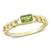 New 👍 Octagon Peridot Link Ring in 10k Yellow Gold by Belk & Co. 🎉