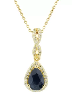 Deals 😉 1/10 ct. t.w. Diamond and Sapphire Pendant Necklace with 18" Singapore Chain in 10K Yellow Gold by Belk & Co. 🥰 3 Deals 😉 1/10 ct. t.w. Diamond and Sapphire Pendant Necklace with 18" Singapore Chain in 10K Yellow Gold by Belk & Co. 🥰 -DealsBelk & Co. Store Belk 20045