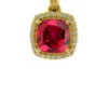 Best deal 💯 1.21 ct. t.w. Lab Created Ruby and Lab Created White Sapphire Pendant Necklace in 10K Yellow Gold by Belk & Co. 👍