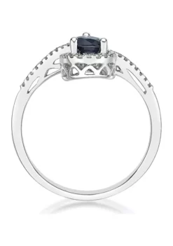 Budget 💯 3/4 ct. t.w. Sapphire and 1/6 ct. t.w. Diamond Ring in 10K White Gold by Belk & Co. 🌟 -DealsBelk & Co. Store Belk 20094