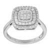 Best Sale 😉 1/2 ct. t.w. Square Diamond Ring in Sterling Silver by Belk & Co. 🎉