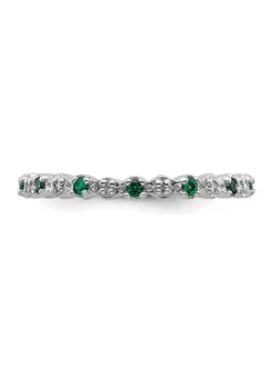 Promo 🎁 Lab Created 1/6 ct. t.w. Created Emerald and 0.04 ct. t.w. Diamond Stackable Expressions Ring in Sterling Silver by Belk & Co. 😀 8 Promo 🎁 Lab Created 1/6 ct. t.w. Created Emerald and 0.04 ct. t.w. Diamond Stackable Expressions Ring in Sterling Silver by Belk & Co. 😀 -DealsBelk & Co. Store Belk 20106