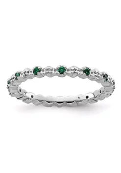 Promo 🎁 Lab Created 1/6 ct. t.w. Created Emerald and 0.04 ct. t.w. Diamond Stackable Expressions Ring in Sterling Silver by Belk & Co. 😀 9 Promo 🎁 Lab Created 1/6 ct. t.w. Created Emerald and 0.04 ct. t.w. Diamond Stackable Expressions Ring in Sterling Silver by Belk & Co. 😀 -DealsBelk & Co. Store Belk 20107