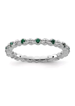 Promo 🎁 Lab Created 1/6 ct. t.w. Created Emerald and 0.04 ct. t.w. Diamond Stackable Expressions Ring in Sterling Silver by Belk & Co. 😀 11 Promo 🎁 Lab Created 1/6 ct. t.w. Created Emerald and 0.04 ct. t.w. Diamond Stackable Expressions Ring in Sterling Silver by Belk & Co. 😀 -DealsBelk & Co. Store Belk 20109