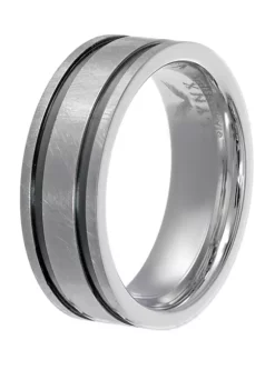 Brand new 👍 Mens Stainless Steel Ring with Black Ion Plating by Belk & Co. ✔️ -DealsBelk & Co. Store Belk 20123