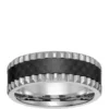 Outlet ⭐ Mens Stainless Steel Ring with Forged Carbon Fiber by Belk & Co. 🔔