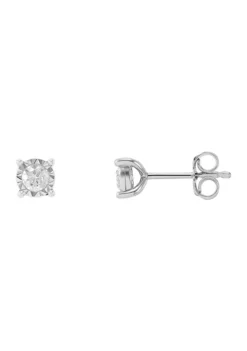 Brand new 🌟 1/4 ct. t.w. Diamond Earrings in Sterling Silver by Belk & Co. ✨