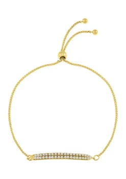 Budget ⭐ 1/2 ct. t.w. Diamond Bolo Bracelet in 10K Yellow Gold by Belk & Co. 🧨