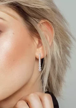 Outlet 😀 2.75 ct. t.w. Created Moissanite Journey Earrings in Sterling Silver by Belk & Co. ⭐ -DealsBelk & Co. Store Belk 20188