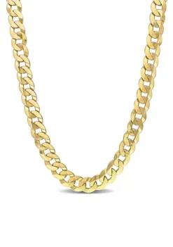 Brand new ✨ 18k Yellow Gold Plated Sterling Silver 10mm Curb Link Chain Necklace by Belk & Co. 🔥
