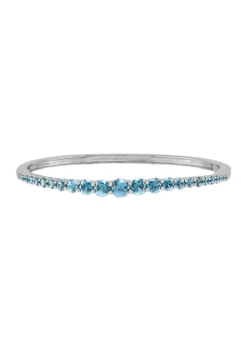 Promo 🥰 Swiss Blue Topaz Bangle Bracelet in Sterling Silver by Belk & Co. 🌟 -DealsBelk & Co. Store Belk 20278