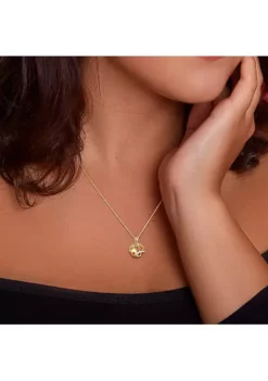 Buy 😍 6 ct. t.g.w. Citrine and Diamond Accent Wrapped Pendant with Chain in Yellow Plated Sterling Silver by Belk & Co. 👍 -DealsBelk & Co. Store Belk 20282