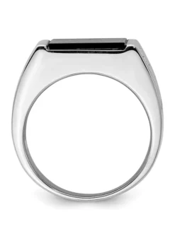 Coupon 🎁 Men's Sterling Silver Rhodium-Plated Onyx Ring by Belk & Co. 🤩 -DealsBelk & Co. Store Belk 20290