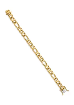 Deals 💯 Mens 14K Yellow Gold 9-Millimeter Hand-polished Figaro Link Bracelet by Belk & Co. 🔔 -DealsBelk & Co. Store Belk 20309