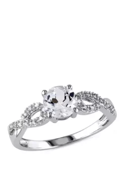 Hot Sale 😀 1.0 ct. t.w. Created White Sapphire and 1/10 ct. t.w. Diamond Infinity Ring in 10k White Gold by Belk & Co. 😍 7 Hot Sale 😀 1.0 ct. t.w. Created White Sapphire and 1/10 ct. t.w. Diamond Infinity Ring in 10k White Gold by Belk & Co. 😍 -DealsBelk & Co. Store Belk 2031