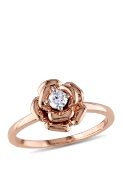 Coupon 🎁 Diamond Rose Bud Ring in 10K Rose Gold by Belk & Co. 😉 -DealsBelk & Co. Store Belk 20316