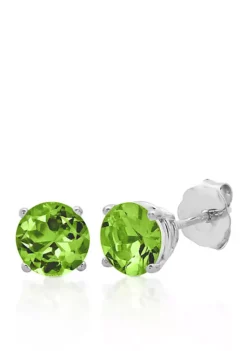 Best Pirce 🔥 10k White Gold Peridot Stud Earrings by Belk & Co. ⭐ -DealsBelk & Co. Store Belk 20331