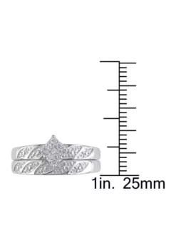 Best Pirce ✔️ 1/10 ct. t.w. Diamond Bridal Set in Sterling Silver by Belk & Co. 👍 -DealsBelk & Co. Store Belk 20334