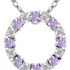 Best reviews of ⌛ 3/4 ct. t.w. Amethyst and Diamond Circle Necklace, Sterling Silver by Belk & Co. 🧨