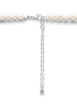 Deals ✨ Fresh Water Pearl Paper Clip Chain Layered Necklace, Sterling Silver by Belk & Co. ✨ -DealsBelk & Co. Store Belk 20356