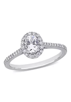 Deals 😀 3/4 ct. t.w. Diamond Oval Halo Engagement Ring in 14k White Gold by Belk & Co. 😀 -DealsBelk & Co. Store Belk 20372