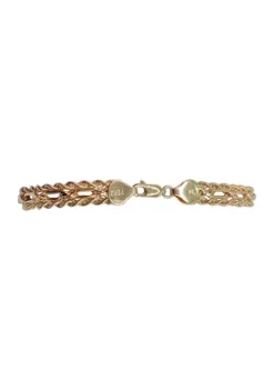 New 🤩 Rope Chain Bracelet in 10K Yellow Gold by Belk & Co. 🔥 -DealsBelk & Co. Store Belk 20375