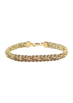 New 🤩 Rope Chain Bracelet in 10K Yellow Gold by Belk & Co. 🔥 -DealsBelk & Co. Store Belk 20376