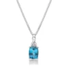 Best deal ❤️ 2.5 ct. t.w. London Blue Topaz and 1/10 ct. t.w. Diamond Pendant Necklace in 10K White Gold by Belk & Co. 😀